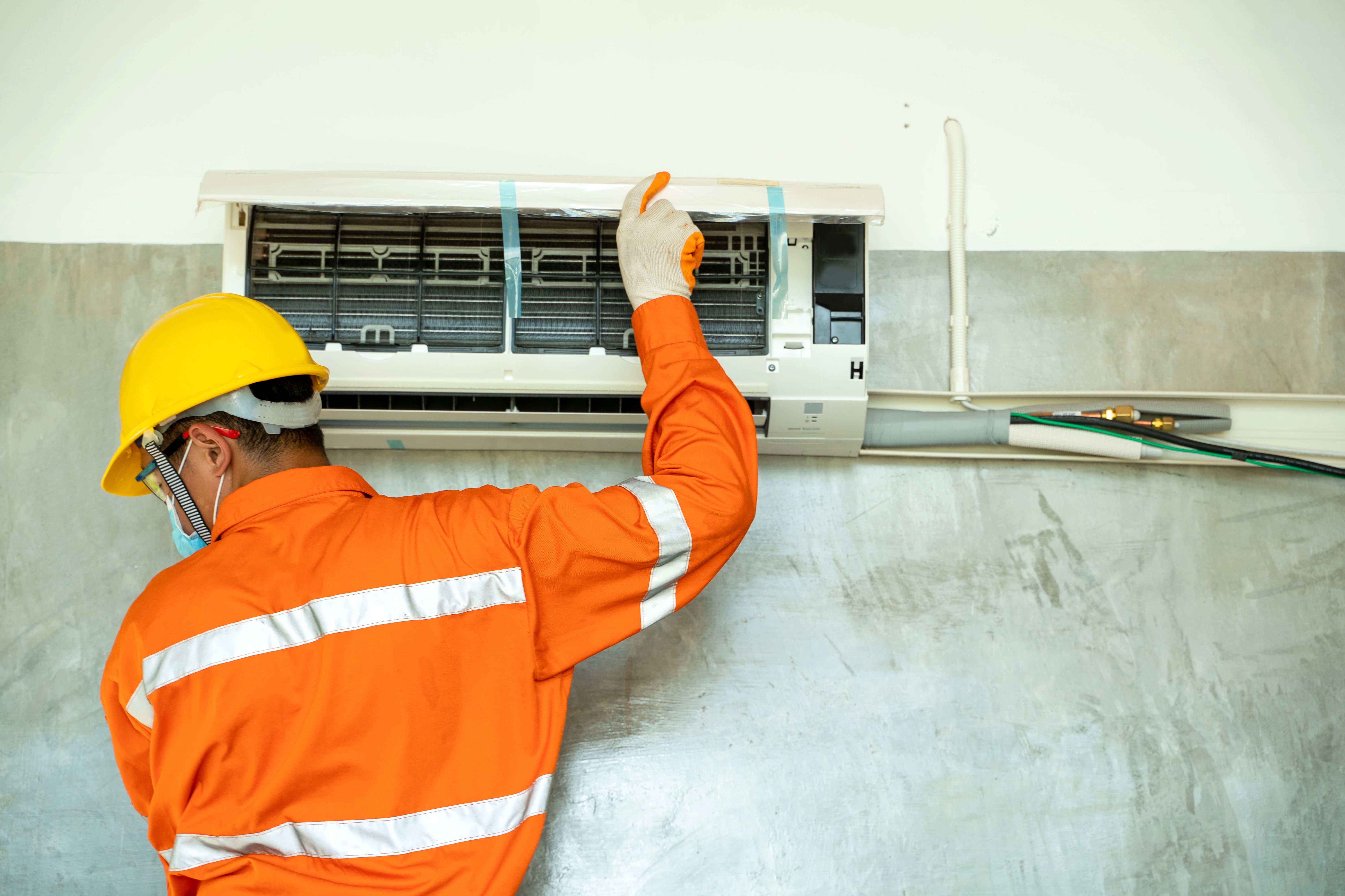 Mechanical room equipment monitored by sensors