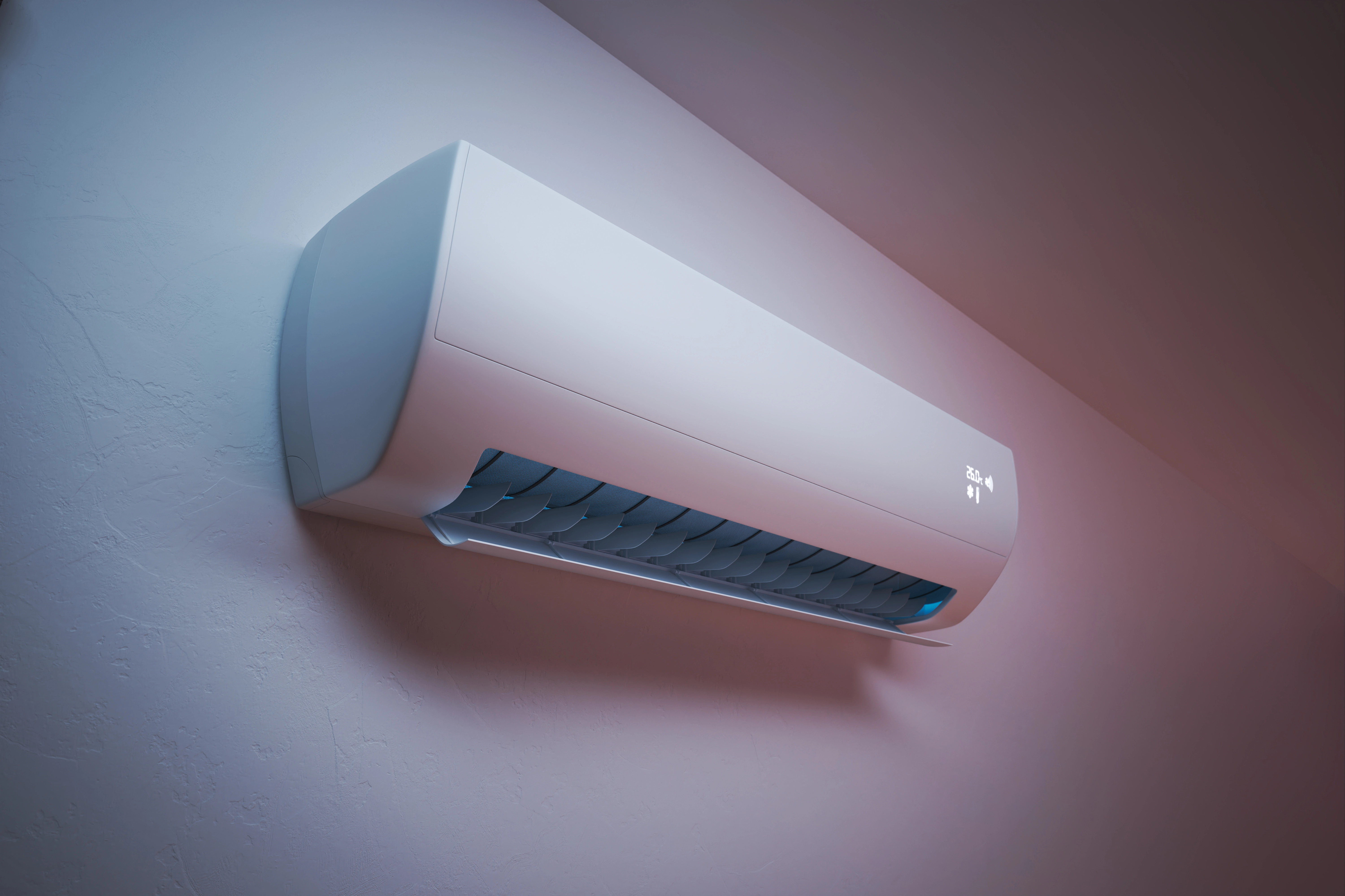 Smart vent with sensor in a modern living room